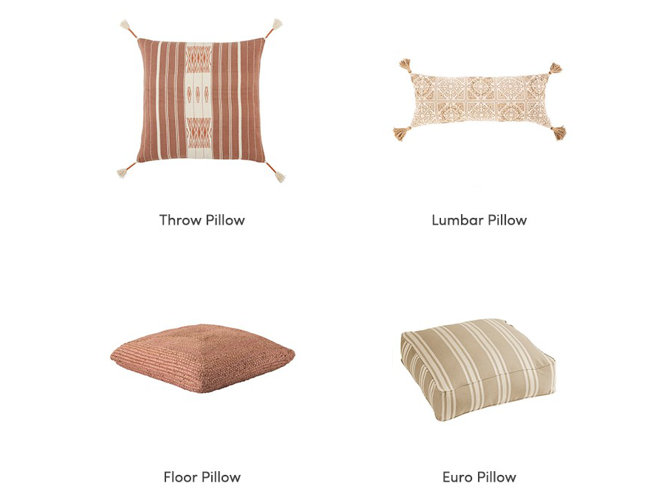 Types of shop couch cushions